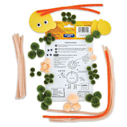 Creativity Street Pom Pon Animal Kit - Turtles, Set of 3 (kit contents and instructions)