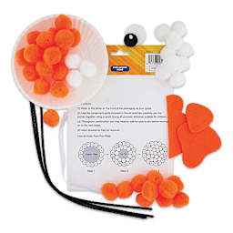 Creativity Street Pom Pon Animal Plate Kit - Clownfish (kit contents and instructions)