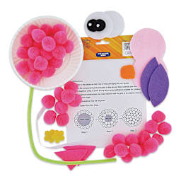 Creativity Street Pom Pon Animal Plate Kit - Owl (kit contents and instructions)