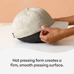 Cricut Hat Press (hat being put on the pressing form)