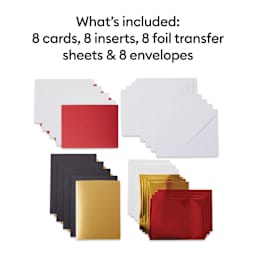 Cricut Joy Foil Transfer Cards, Inserts, and Envelopes - Royal Flush, A2, Pkg of 8 (set contents)