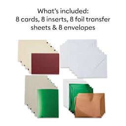 Cricut Joy Foil Transfer Cards, Inserts, and Envelopes - Cameron, A2, Pkg of 8 (set contents)