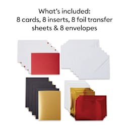 Cricut Joy Foil Transfer Cards, Inserts, and Envelopes - Royal Flush, A6, Pkg of 8 (set contents)
