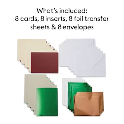 Cricut Joy Foil Transfer Cards, Inserts, and Envelopes - Cameron, A6, Pkg of 8 (set contents)