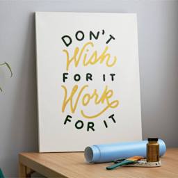 Cricut Flexible Stencil Film - finished piece using stencil and paint on a panel