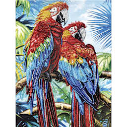 Craft Medley Diamond Painting Canvas Art Kit - Parrots