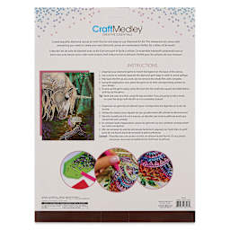 Craft Medley Diamond Painting Canvas Art Kit - Fantasy Friends back of packaging