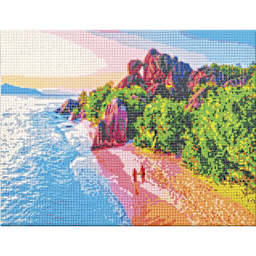 Craft Medley Diamond Painting Canvas Art Kit - Walk On The Beach