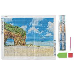 Craft Medley Diamond Painting Canvas Art Kit - Cabo - contents