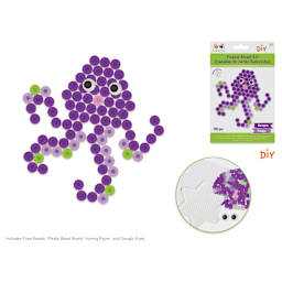 Krafty Kids Fused Bead Kit - Octopus (finished, packaging, contents close-up)