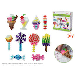 Krafty Kids Fused Bead Kit - Candyland Set (finished, packaging, crafting)