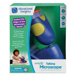 Educational Insights GeoSafari Jr Talking Microscope, front of the packaging. 