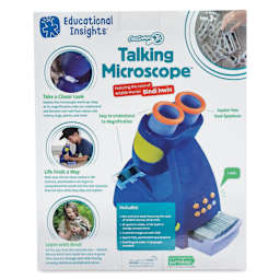 Educational Insights GeoSafari Jr Talking Microscope, back of the packaging. 
