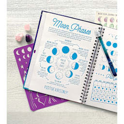 WishCraft Moon Phase Journal Kit (in-use top view)