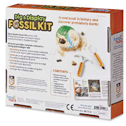 Hand2Mind Dig & Display Fossil Kit (back of packaging)