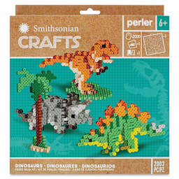 Perler Smithsonian Crafts Fused Bead Kit - Dinosaur, front of the packaging