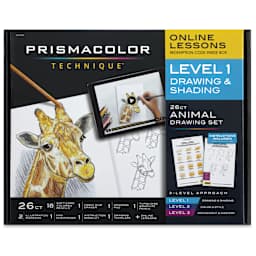 Prismacolor Technique Animal Drawing Set - Level 1, Drawing and Shading, front of the packaging