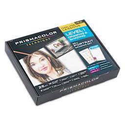 Prismacolor Technique Portrait Drawing Set - Level 1, Drawing and Shading, packaging laid flat
