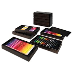 Faber-Castell Limited Edition Art & Graphic 260th Anniversary Set, drawers of the box laid out