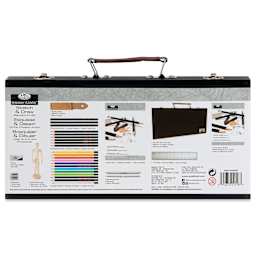 Royal & Langnickel Essentials Sketch & Draw Beginners Art Set, back of the packaging