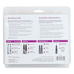 Tombow Illustration Set, back of the packaging