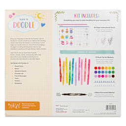 Tombow Learn to Doodle Kit, back of the packaging
