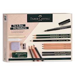 Faber-Castell Graphic Art Try It Box - Dry Mediums Set, front of the packaging