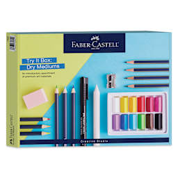 Faber-Castell Creative Studio Try It Box - Dry Mediums Set, front of the packaging