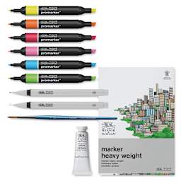 Winsor & Newton Illustration Mixed Media Set set contents