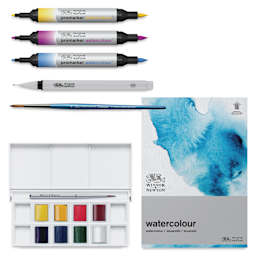 Winsor & Newton Mixed Media Watercolor Set contents