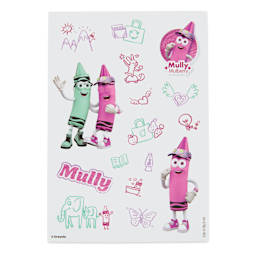 Crayola Limited Edition 60-Piece Art Set - Mauve Art Case included sticker sheet