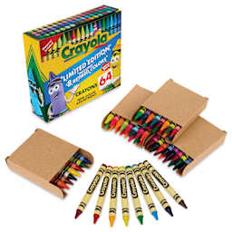 Crayola Limited Edition Crayons - Set of 64 with 8 Retired Colors, contents