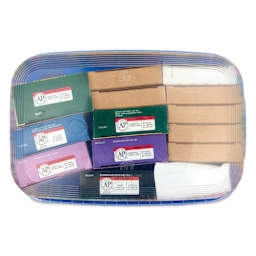 Crayola Limited Edition Crayons - Set of 288 with 8 Retired Colors and Tub, view of clear tub from below