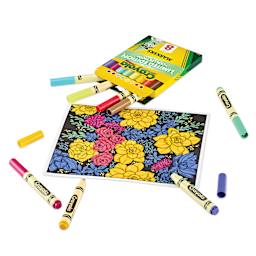 Crayola Broad Line Markers - Limited Edition, Set of 8, Retired Colors and floral coloring page