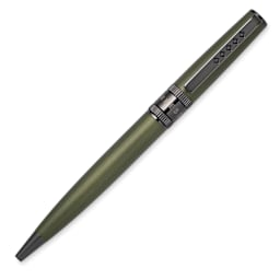 Tom Hessin Rebel Collection Ballpoint Pen - Garrison Green, point retracted