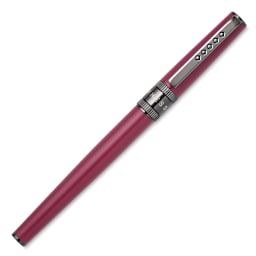 Tom Hessin Rebel Collection Rollerball Pen - Jewellers Rouge, cap on