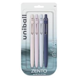 Uni-Ball Zento Gel Pens - Set of 4, Muted, 0.7 mm, front of packaging