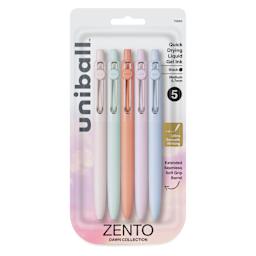 Uni-Ball Zento Gel Pens - Set of 5, Dawn, 0.7 mm, front of packaging