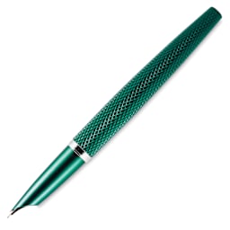 Diplomat Viper Fountain Pen - Green Guilloche, side view