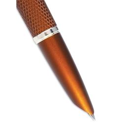 Diplomat Viper Fountain Pen - Brown Guilloche, close up of nib