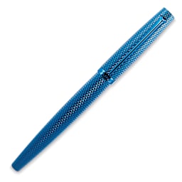 Diplomat Viper Rollerball Pen - Blue Guilloche, cap on