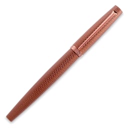 Diplomat Viper Rollerball Pen - Brown Guilloche, cap on