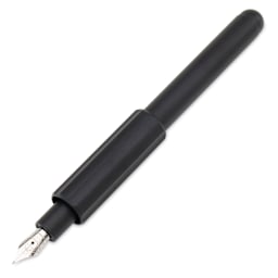 Monteverde Axis Fountain Pen - Matte Black, Extra Fine Nib, uncapped (image may show a different size nib)