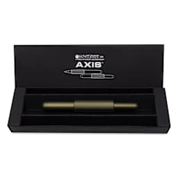 Monteverde Axis Fountain Pen - Matte Olive, Extra Fine Nib, in packaging