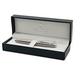 Monteverde Dakota Fountain Pen - Stainless Steel, Fine Nib, in packaging