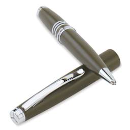 Monteverde Dakota Gel Pen - Military Green, angled view