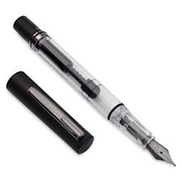 Monteverde MP1 Fountain Pen - Black Noir, Extra Fine Nib with cap (image may show a different size nib) 