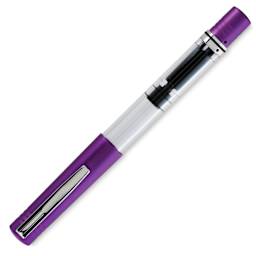 Monteverde MP1 Fountain Pen - Purple Frost, Extra Fine Nib, cap on