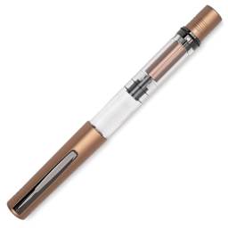 Monteverde MP1 Fountain Pen - Mocha Mousse, Medium Nib, cap on