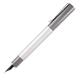 Monteverde Ritma Fountain Pen - Silver, Medium Nib, side view (image may show a different size nib)